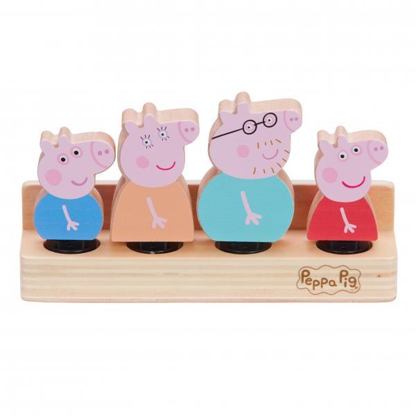 Pack 4 Figuras Madera Familia Pig Bandai