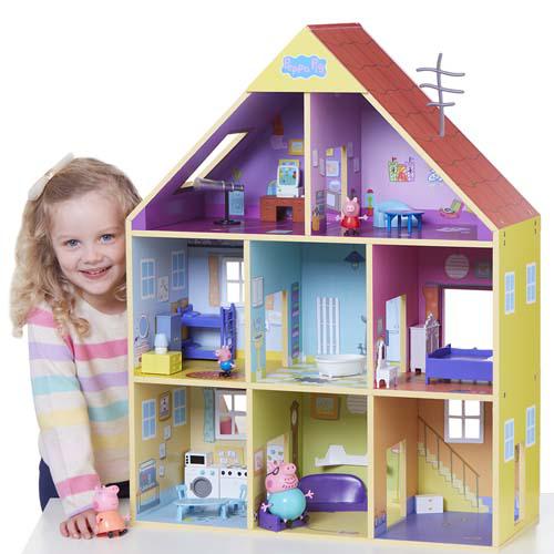 Casa Gigante De Madera Peppa Pig Bandai Hay muebles y personaje de peppa pig. casa gigante de madera peppa pig bandai