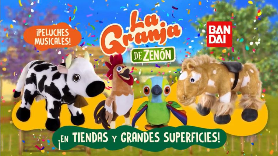 Peluche musical juguete Bartolito Gallo La Granja de Zenón BANDAI · BANDAI  · El Corte Inglés